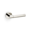 Alexander and Wilks - Harrier Knurled Lever on Round Rose - Polished Nickel PVD - Choice Handles