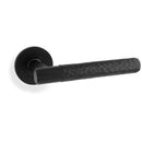 Alexander & Wilks Alexander & Wilks Spitfire Hammered Lever on Round Rose - Black - AW223BL - Choice Handles