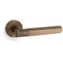 Alexander & Wilks Spitfire Alexander and Wilks Hex  Lever on Round Rose-  Italian Brass - AW224IB - Choice Handles