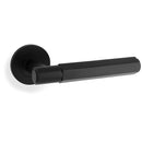 Alexander & Wilks Spitfire Alexander and Wilks Hex  Lever on Round Rose-  Black - AW224BL - Choice Handles
