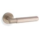 Alexander & Wilks Spitfire Alexander and Wilks Hex  Lever on Round Rose - Satin Nickel - AW224SN - Choice Handles