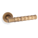Alexander & Wilks Spitfire Bamboo Lever on Rose - Antique Brass - AW225AB - Choice Handles
