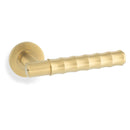 Alexander & Wilks Spitfire Bamboo Lever on Rose - Satin Brass PVD - AW225SBPVD - Choice Handles