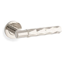 Alexander & Wilks Spitfire Lever Diamond Cut ON 50X6mm ROSE - Polished Nickel PVD - AW226PNPVD - Choice Handles