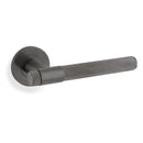 Alexander & Wilks Knurled Kingstone Lever on Round Rose - Dark Bronze PVD - AW240DBZPVD - Choice Handles