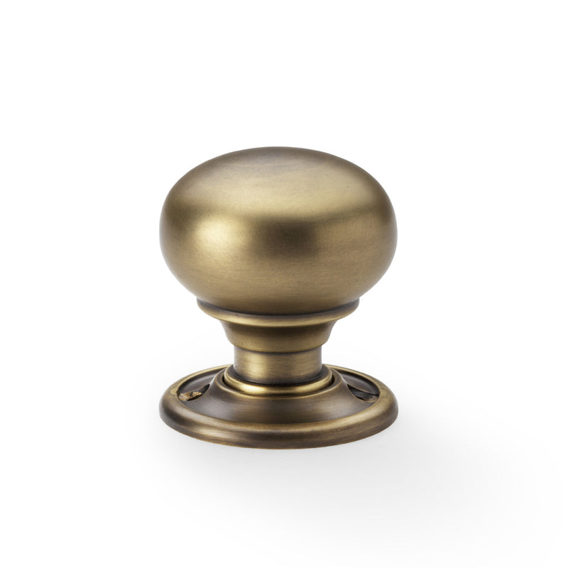Alexander and Wilks Kershaw Door Knob - Knob 41mm - Antique Brass - AW300-41-AB