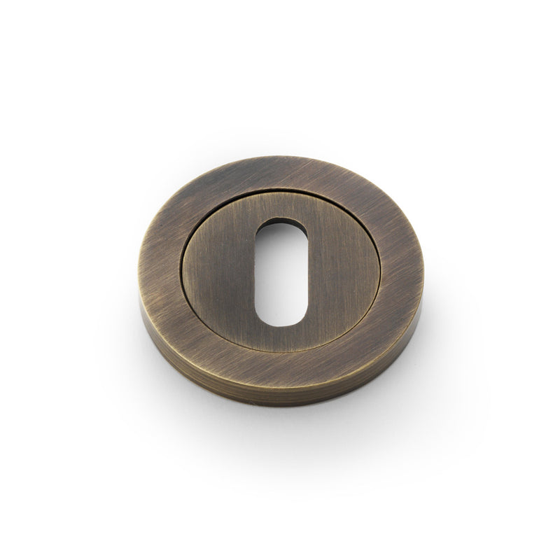 Alexander and Wilks - Concealed Fix Escutcheon - Antique Brass - Standard Profile - AW391AB