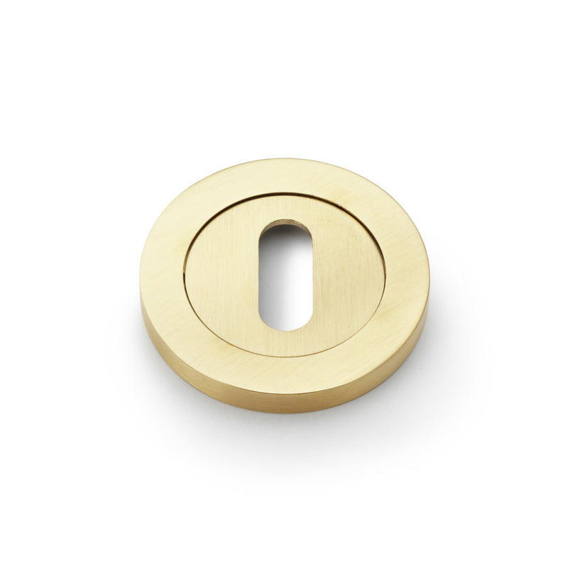 Alexander and Wilks - Concealed Fix Escutcheon - PVD Satin Brass - Standard Profile - AW391SBPVD