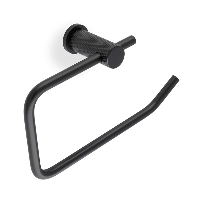 Alexander and Wilks - Brunel Diamond Knurled Toilet Roll Holder-Black - AW450BL - Choice Handles