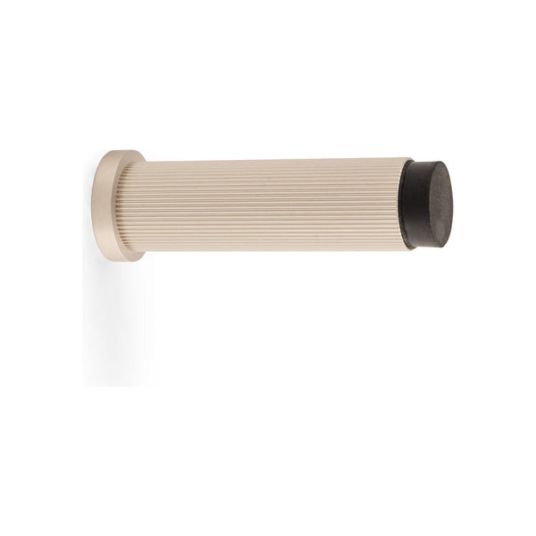 Alexander and Wilks -  Reeded Projection Door Stop - Satin Nickel - AW602-75-SN