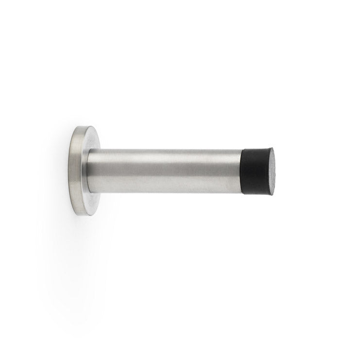 Alexander and Wilks Stainless Steel Wall Mounted Cylinder Door Stop with Rose - AW615SSS