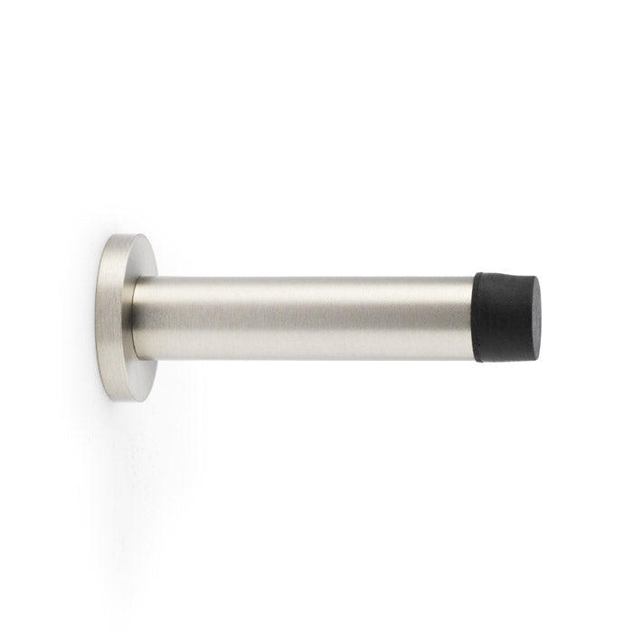 Alexander and Wilks - Cylinder Projection Door Stop on Rose - Satin Nickel - AW616SN