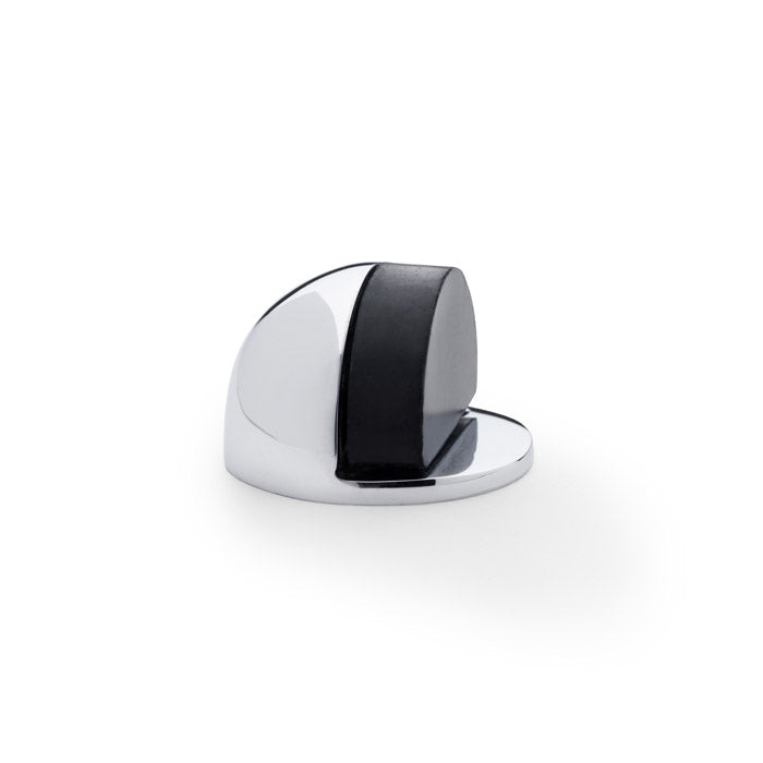 Alexander and Wilks - Shield Floor Mounted Door Stop - Polished Chrome - AW631PC