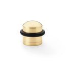 Alexander and Wilks - Dome Top Floor Mounted Door Stop -  Polished Brass - AW638PBL - Choice Handles