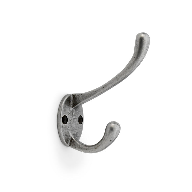 Alexander and Wilks Victorian Hat and Coat Hook - Antique Iron - AW770AI - Choice Handles