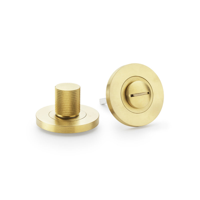 Alexander and Wilks Knurled Thumbturn and Release - PVD Satin Brass - AW790SBPVD