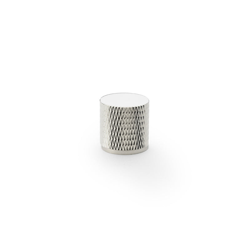 Alexander & Wilks - Brunel Knurled Cylinder Cupboard Knob 20mm - Satin Nickel - AW800-20-PN