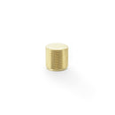 Alexander & Wilks - Brunel Knurled Cylinder Cupboard Knob -  Satin Brass PVD - 20mm - AW800-20-SBPVD - Choice Handles