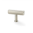 Alexander and Wilks - Crispin Knurled T-bar Cupboard Knob - Satin Nickel - 55mm - AW801-55-SN - Choice Handles