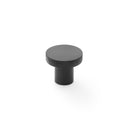 Alexander and Wilks - Hanover Knurled Circular Cupboard Knob - Black - 30mm - AW802-30-BL - Choice Handles