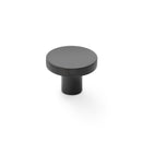 Alexander and Wilks - Hanover Knurled Circular Cupboard Knob - Black - 38mm - AW802-38-BL - Choice Handles