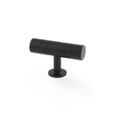 Alexander and Wilks - Leila Hammered T-Bar Knob - Black - AW804-55-BL - Choice Handles