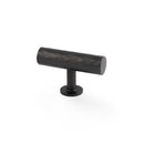 Alexander and Wilks - Leila Hammered T-Bar Knob - Dark Bronze - AW804-55-DBZ - Choice Handles