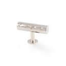 Alexander and Wilks - Leila Hammered T-Bar Knob - Polished Nickel - AW804-55-PN - Choice Handles