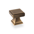 Alexander & Wilks Jesper Square Alexander and Wilks Cupboard Knob - Antique Brass - AW806-30-AB - Choice Handles