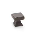 Alexander and Wilks - Jesper Square Cupboard Knob - Dark Bronze PVD - 30mm - AW806-30-DBZPVD - Choice Handles