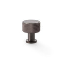 Alexander and Wilks -  Lucia Knurled Cupboard Knob - Dark Bronze PVD - 29mm - AW807K-29-DBZPVD - Choice Handles