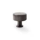 Alexander and Wilks -  Lucia Knurled Cupboard Knob - Dark Bronze PVD - 35mm - AW807K-35-DBZPVD - Choice Handles