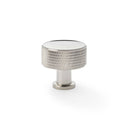 Alexander and Wilks -  Lucia Knurled Cupboard Knob - Polished Nickel PVD - 35mm - AW807K-35-PNPVD - Choice Handles