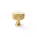Alexander and Wilks -  Lucia Knurled Cupboard Knob - Satin Brass PVD - 35mm - AW807K-35-SBPVD - Choice Handles