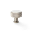 Alexander and Wilks -  Lucia Knurled Cupboard Knob - Satin Nickel - 35mm - AW807K-35-SN - Choice Handles