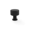 Alexander & Wilks Lucia Reeded Alexander and Wilks Cupboard Knob - Black - 29mm - AW807R-29-BL - Choice Handles