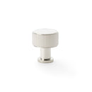Alexander and Wilks -  Lucia Reeded Cupboard Knob - Polished Nickel PVD - 35mm - AW807R-35-PNPVD - Choice Handles