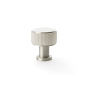 Alexander and Wilks - Lucia Reeded Cupboard Knob - Satin Nickel - 29mm - AW807R-29-SN - Choice Handles