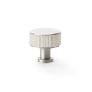 Alexander and Wilks - Lucia Reeded Cupboard Knob - Satin Nickel - 35mm - AW807R-35-SN - Choice Handles
