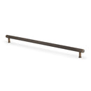 Alexander & Wilks Crispin Knurled T-Bar Cabinet Pull Handle – Antique Brass – 448mm Centres – AW809-448-AB
