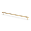 Alexander & Wilks Crispin Knurled T-Bar Cabinet Pull Handle – Satin Brass PVD – 448mm Centres – AW809-448-SBPVD
