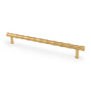 Crispin Bamboo T-Bar  Cupboard Pull Handle - Satin Brass Pvd - 224mm Centres - AW809B-224-SBPVD - Choice Handles