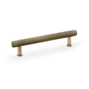 Alexander and Wilks - Crispin Reeded T-bar Cupboard Pull Handle - Antique Brass - 128mm - AW809R-128-AB - Choice Handles