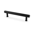 Alexander & Wilks Crispin Reeded T-Bar  Cupboard Pull Handle - Black - 128mm - AW809R-128-BL - Choice Handles
