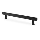 Alexander & Wilks Crispin Reeded T-Bar  Cupboard Pull Handle - Black - 160mm - AW809R-160-BL - Choice Handles