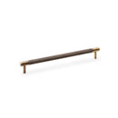Alexander & Wilks - Brunel Knurled T-Bar Cupboard Handle - Antique Brass - Centres 224mm - AW810-224-AB - Choice Handles