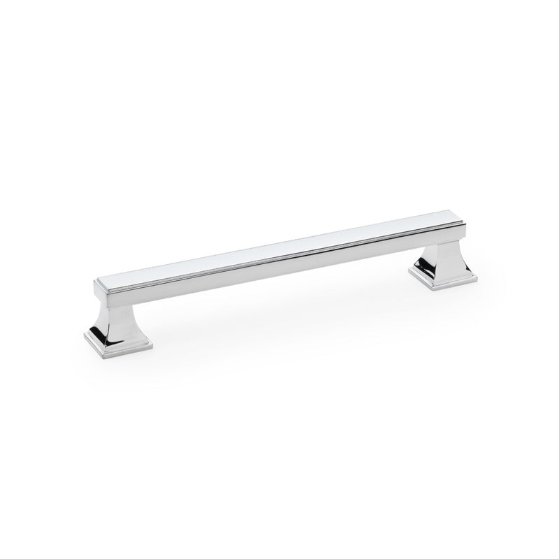 Alexander and Wilks - Jesper Square Cabinet Pull Handle - Polished Chrome - Centres 160mm - AW813-160-PC