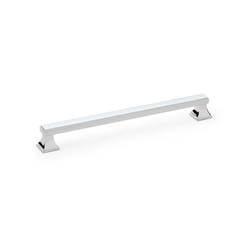 Alexander and Wilks - Jesper Square Cabinet Pull Handle - Polished Chrome - Centres 224mm - AW813-224-PC