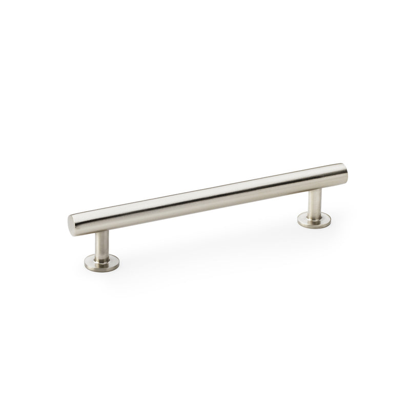 Alexander and Wilks Round T-Bar Cabinet Pull Handle - Satin Nickel - 128mm - AW814-128-SN