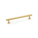 Alexander and Wilks Round T-Bar Cabinet Pull Handle - Satin Brass - 160mm - AW814-160-SB - Choice Handles